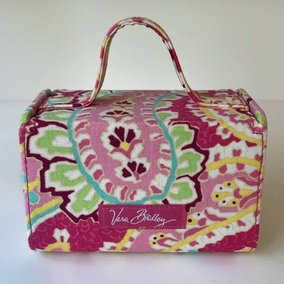 Vintage Vera Bradley Capris Melon 2007 Trinket Jewelry Handled Organizer Box Bag - Picture 3 of 9
